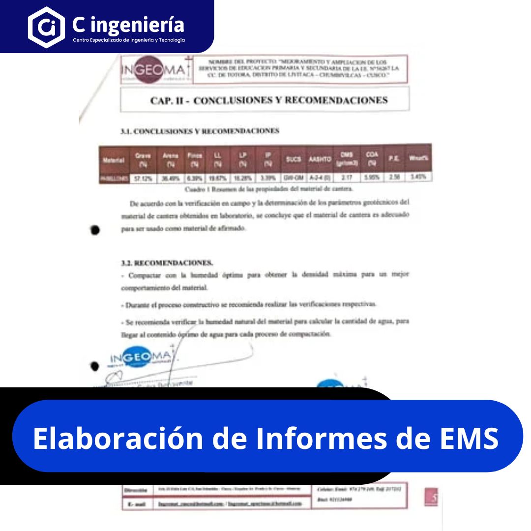Elaboración de Informes de EMS