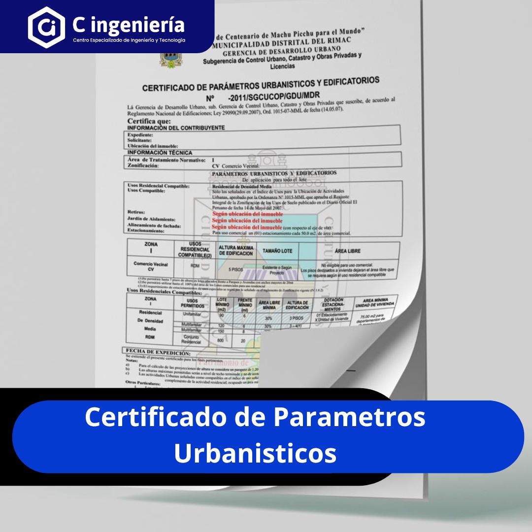 Certificado de Parámetros Urbanísticos
